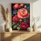 Flowers Paint by Numbers for Adult, Poppy Paint by Numbers Kit for Adults Beginners, DIY Flowers Acrylic Painting on Canvas